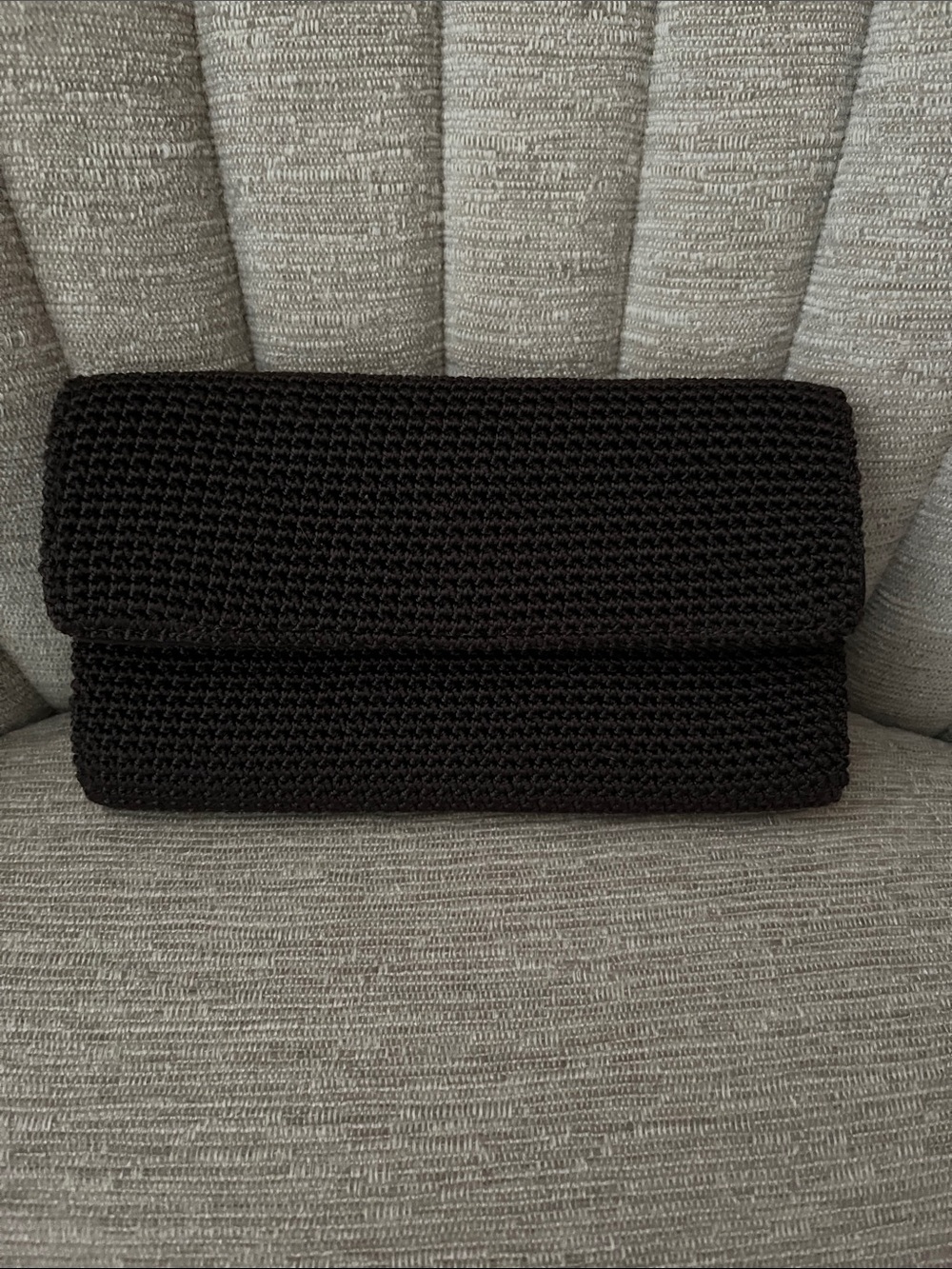 The Sak Crochet Woven Brown Wallet